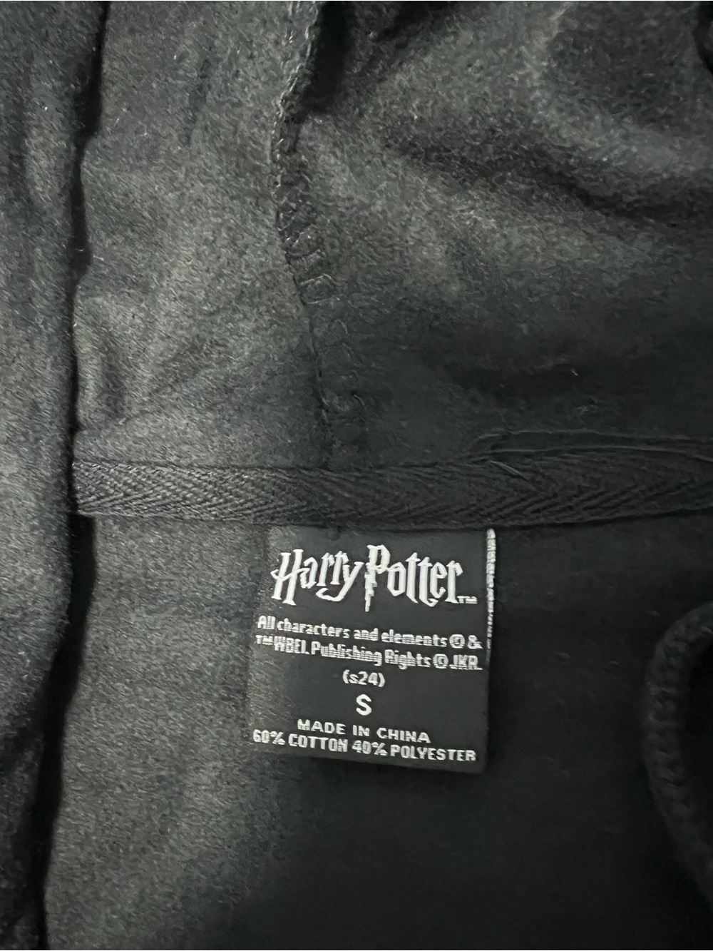 Harry Potter Hogwarts Black Full-Zip Hoodie Adult S - Picture 4 of 9